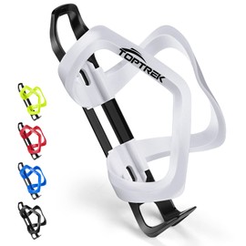 toptrek Bicycle Bottle Holder, Two-Way Opening, Lightweight & Strong Bicycle Bottle Holder with Mounting Screws, Colourful Water Bottle Holder Bicycle for Road Bikes and Mountain Bikes