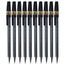 ゼブラ 油性ボールペンラバー80 0.7mm 黒 【10本セット】