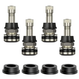 4 Pieces TR-416 Metal Valve Stems Outer Mount, Metal Valve Stems Fits 0.453 and 0.625 Inch Rim Holes 1-1/2" Long