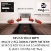 Engera Adjustable Double Deflection HVAC Air Register-Supply Air Diffuser Air