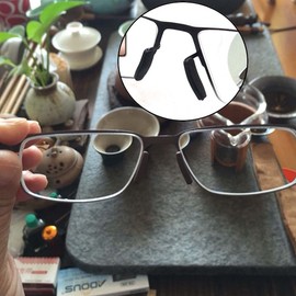 QYAJS Eyeglasses Nose Pads Push in Glasses Pieces Replacement Soft Silicone 2 Pairs Black Kit Fit for IC! Berlin Sunglasses