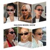 NULOOQ Retro Oval Cat Eye Sunglasses for Women Y2k Trendy