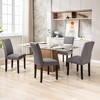 VECELO Upholstered Dining Chairs Set of 2, Modern Fabric and