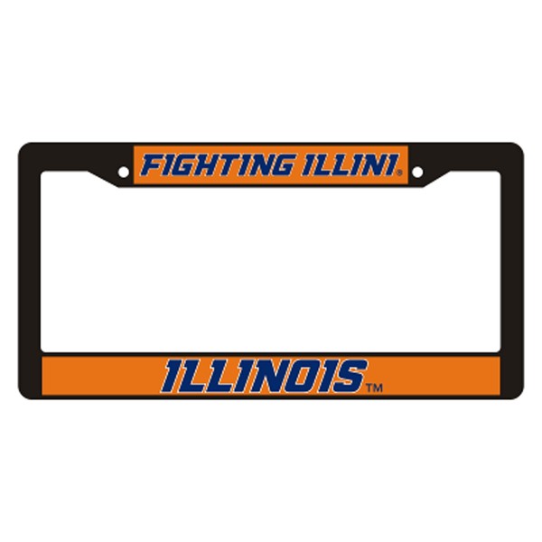 Craftique Illinois Plate_Frame (BLK Plate Frame UNIV of Ill (14509))