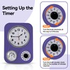 Lily's Home Retro Kitchen Clock with Temperature and Timer (Purple)
