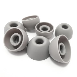 Silicone Earbuds Tips for Beats Studio Buds+/Beats Fit Pro Replacement Ear Tips for Beats Earbuds 6 Pairs Silver