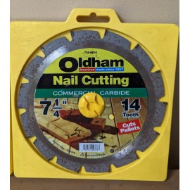 OLDHAM 7256814 7-1/4-Inch 14T Carbide Nail Cutting Saw Blade