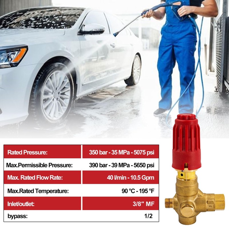 QuenPenge Upgraded 350 Unloader Valve Pressure Washer Pump with Knob