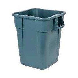 Rubbermaid 40 Gal Square Gray Trash Can