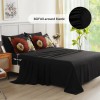 Xruibed Black Floral Comforter Set Queen Size 7 Pieces Bed