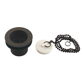 Kingston Brass DSP15ORB Made to Match Chain and Stopper Tub Drain with 1-1/2" Body Thread, 2-3/4" Diameter, Oil Rubbed Bronze