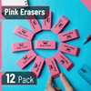 Mr. Pen Pink Pencil Erasers, Large, Pack of 12, Back