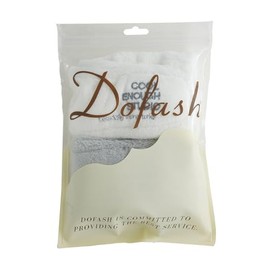 Dofash A Cute Rabbit Ear Washing Face Shower Headbands Makeup Hairbands Beauty Lovely Spa Headbands with Delicate Bag for Women White and Grey Pack of 2