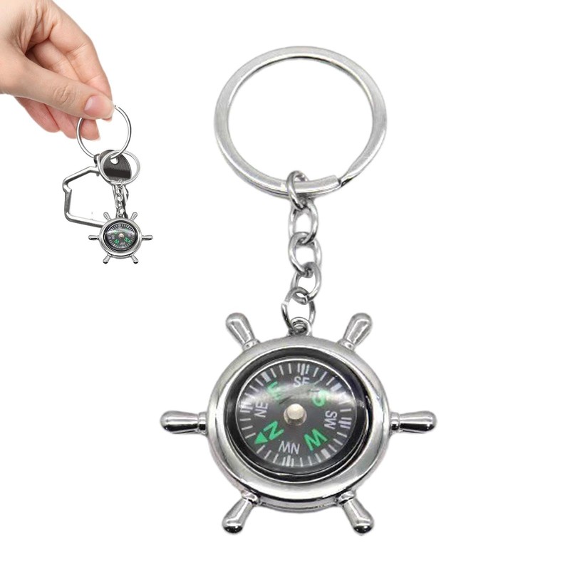 Portable Compass, Outdoor Survival Compass Keychain, Fine Grinding Process Compass