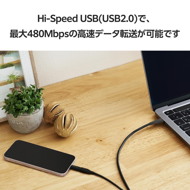 ELECOM USB Type-C to Lightning Conversion Adapter, 60W USB PD