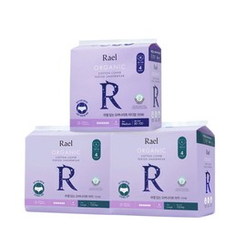 Lael Organic Cotton Cover Wear Overnight (M/L) 8 pieces, 3 packs, Wear Over Medium, 8 pieces, 3 packs / 라엘 유기농 순면커버 입는오버나이트 (M/L) 8개입 3팩, 입오버 미디엄 8개입 3팩