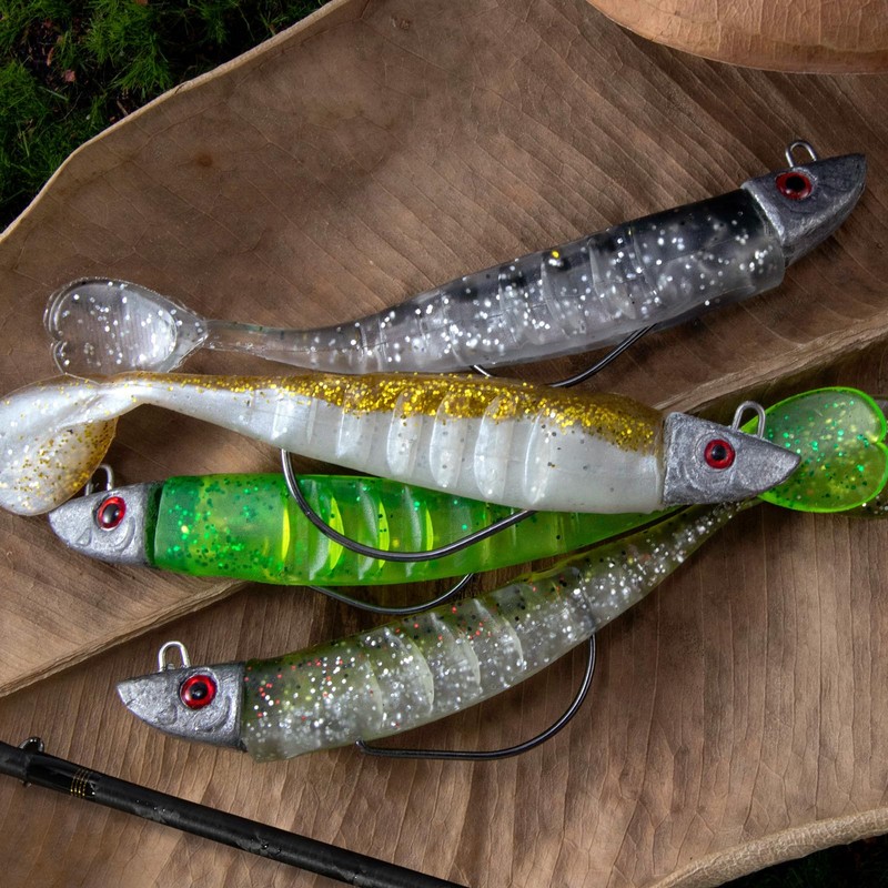 Dr.Fish 3pcs Soft Fishing Lures Jig Head with Paddle Tail