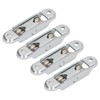 FLEXMAN 4Pcs Wheel Roller Pulley with Slot, Stainless Steel Sliding