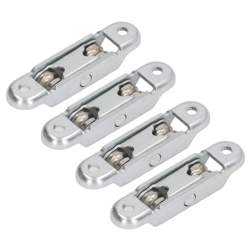 FLEXMAN 4Pcs Wheel Roller Pulley with Slot, Stainless Steel Sliding