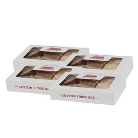 Uncle Butch’s Fudge Gift Box – 2-Piece Custom Flavors Sampler Made with Real Butter – Handcrafted Fudge Candy – Choose from 70+ Creamy Options Like Chocolate, Maple Walnut, Peanut Butter & More - 16oz per Box (4 Pack)