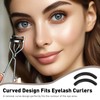 Jaasuee 60pcs Black Silicone Rubber Universal Eyelash Curler Replacement Refill