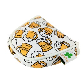 Foretra - Limited Edition Beer Pattern Putter Headcover Quality PU Leather Magnetic Closure for Mallet Style Putters