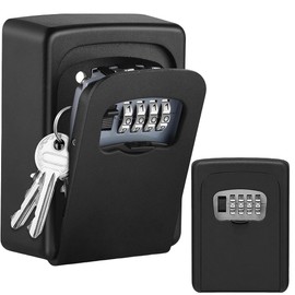 Key Lock Box for Outside - Sturdy and Durable Lock Box for House Key,5 Key Capacity Lockbox for Keys Outdoor,Waterproof Emergency Spare Lockbox with Resettable Code for Home,Garage,Airbnb