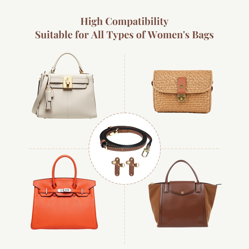 IBOPUXIU Adjustable Leather Shoulder Strap for Women Bags Mini Crossbody