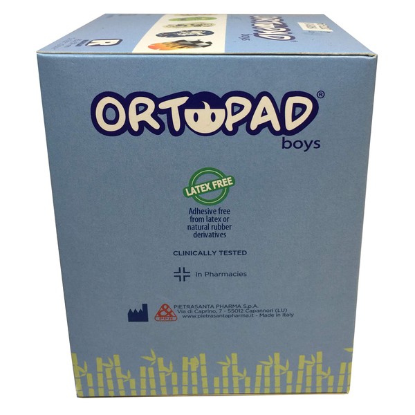 Ortopad® Bamboo Eye Patches for Boys, 50/Box, Regular Size, (Racing Flames/Astronaut Pack)