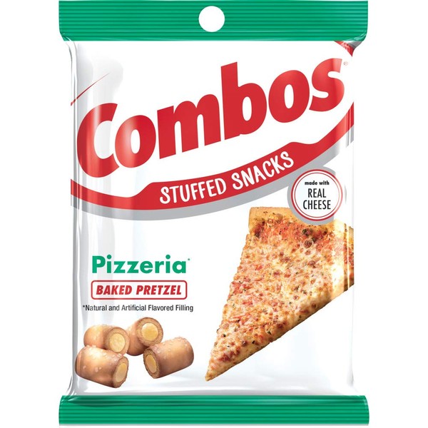 COMBOS Pizzeria Pretzel Baked Snacks 6.3-Ounce Bag (Pack of 12)