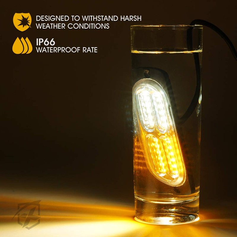 Xprite Surface Mount Strobe Lights Kit with Control Panel, Amber