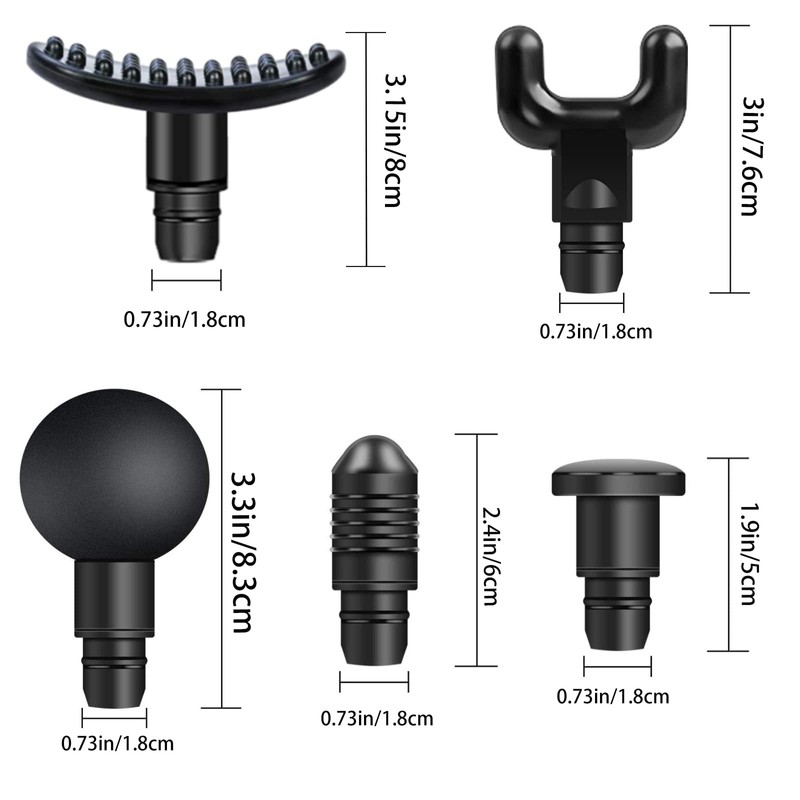Massage Gun Head, 9 Pieces Massage Head, Fascia Tool, Interchangeable