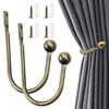 Metal Curtain Tie Backs,Ancient Green Curtain Holdbacks,2 Pieces Curtain Tie