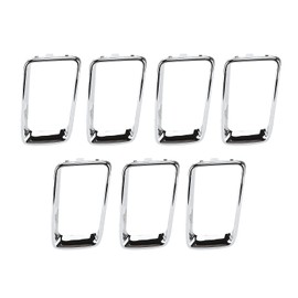 Aramox 7 Piezas de Anillo Embellecedor de Rejilla Delantera Protector de Parachoques Delantero Cromado Modificación de Repuesto para Grand Cherokee 2014 a 2016