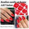 Lifextol 360PC Red Coffin Press on Nails Medium Fake Nails