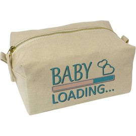 'Baby Boy Loading' Canvas Wash Bag/Makeup Case (CS00041635)