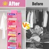 Fivebop 2 Pack 6-Shelf Weekly Clothes Organizer for Kids, Hanging