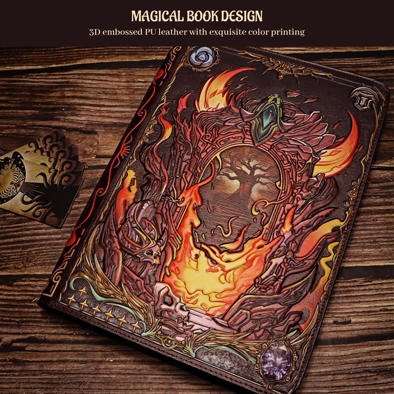 Trading Card Binder - 3D Embossed PU Leather Album with