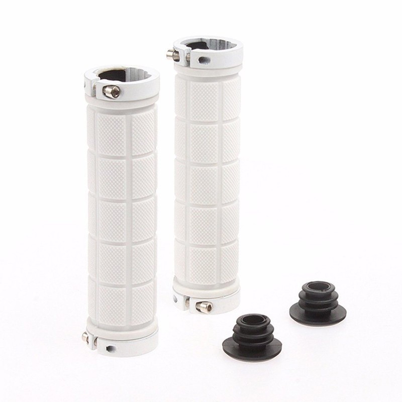MTB trekking bike handlebar grips, screw-on grip/handle 808, White