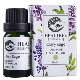 Clary Sage Essential Oil - 100% Pure Clary Sage Oil for Hair Growth & Skin Care, HEALTREE (10ml)