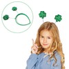JNAWA St. Patrick Day Headband Shamrock Green Clover Leaf Headband