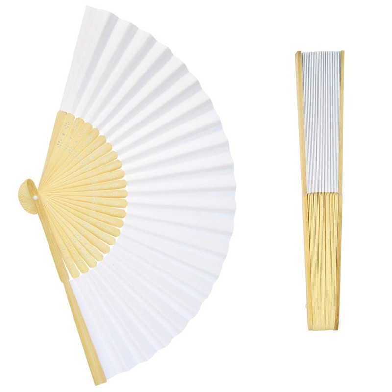 Pack of 30 Fans cnomg Painting Fans Plain DIY Folding