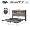 YITAHOME Upholstered Platform Bed with Headboard Storage and LED Lights