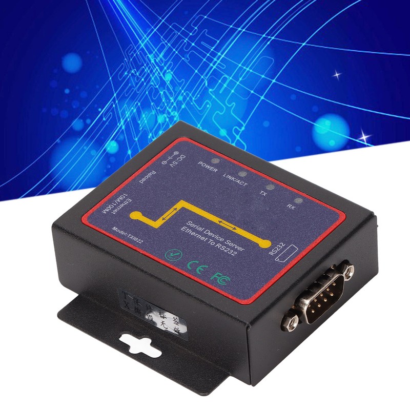 RS232 to RJ45 Converter 10/100M Data Rate 300bps to 230400bps