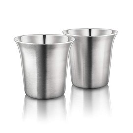 Final Touch 2.5 oz (74ml) Double-Wall Stainless Steel Espresso Cups (CAT8012)