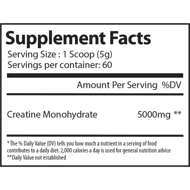Alpha Supps Micronized Creatine Monohydrate Powder - 5g (5 Grams)