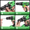 20V Cordless Drill, Electric Power Drill Set with Battery Charger,