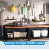 GeeWatom 2 Pack Garage Storage Utility Hooks，Garage Garden Tool Organizer，Steel
