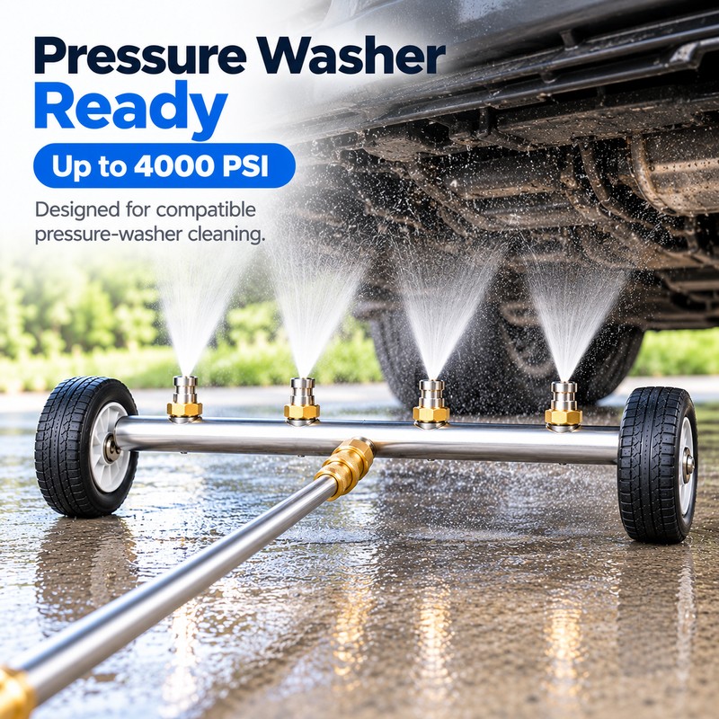 2-in-1 Undercarriage Pressure Washer Kit with Extension Wands – 4000
