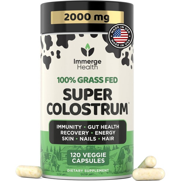Super Colostrum Grass Fed Bovine Colostrum - 120 Capsules -